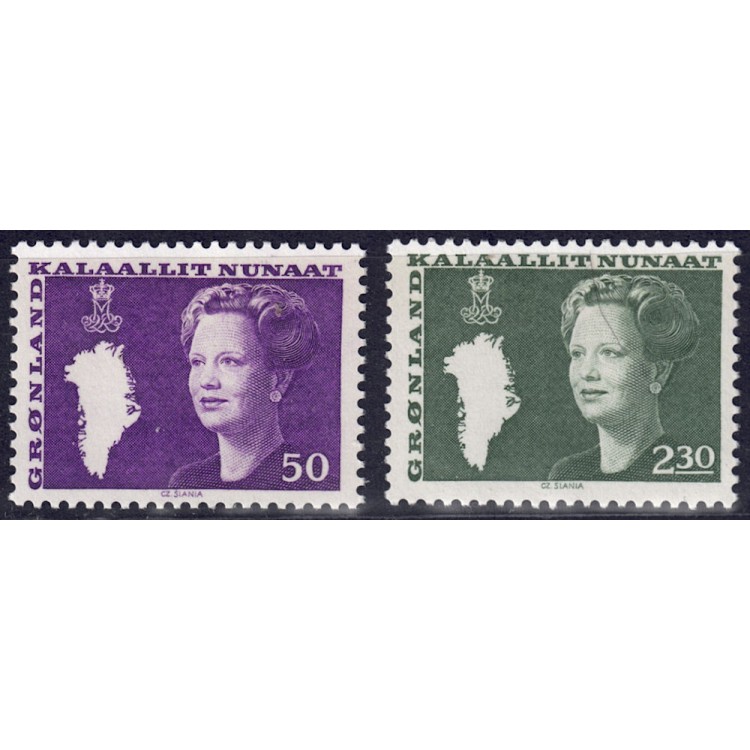 GROENLANDIA 1981 Effigie della Regina Margareta II 2v MNH**