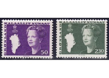 GROENLANDIA 1981 Effigie della Regina Margareta II 2v MNH**