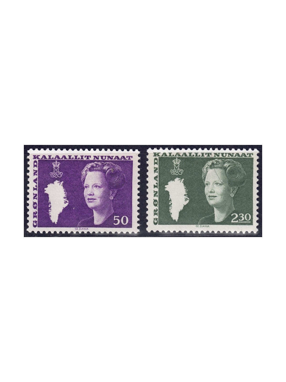 GREENLAND 1981 Effigy of Queen Margareta II 2v MNH**