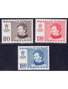 GREENLAND 1979 Effigy of Queen Margareta II 3v MNH**
