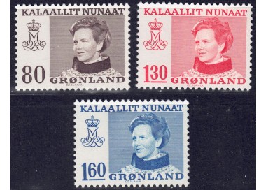 GROENLANDIA 1979 Effigie della Regina Margareta II 3v MNH**