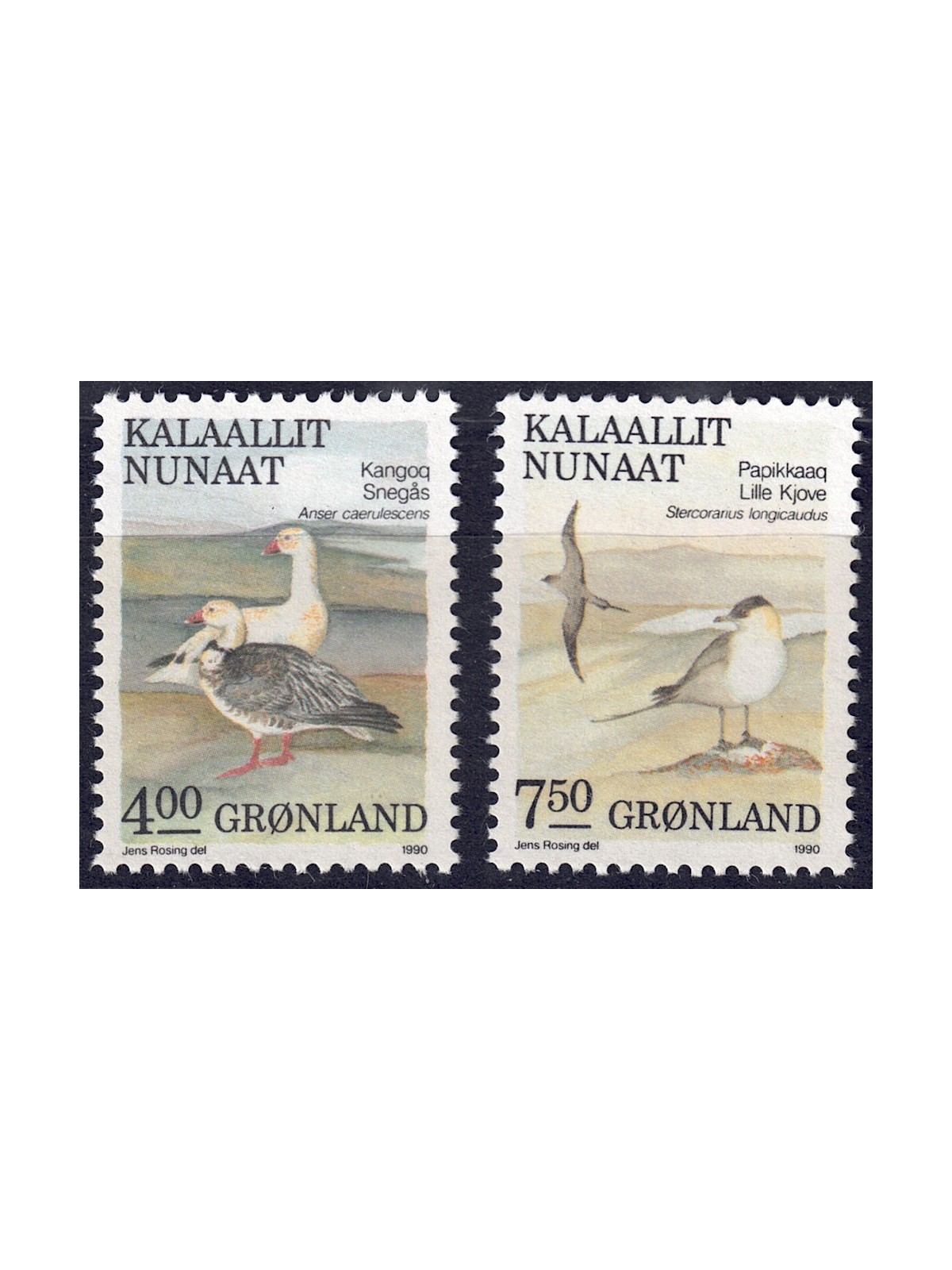 GREENLAND 1990 Local fauna (4th series) 2v MNH**