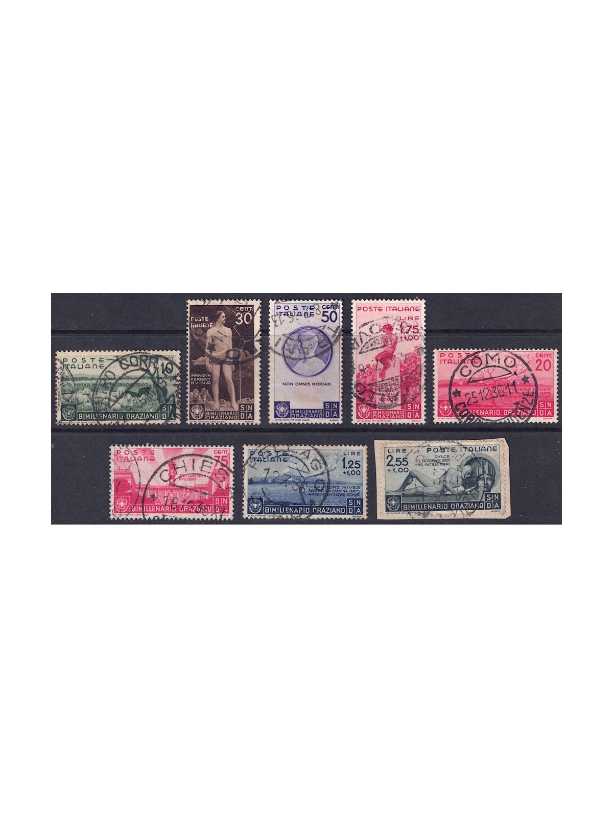 ITALY KINGDOM 1936 Bimillenary Horace 8v us ©
