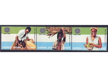 SIERRA LEONE 1995 Anniversario FAO 3v MNH**