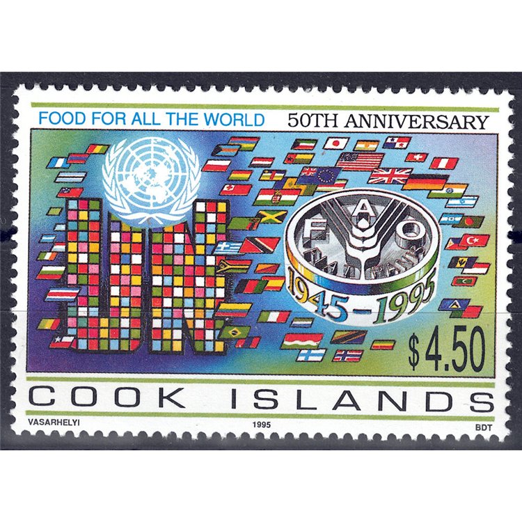 ISOLE COOK 1995 Anniversario FAO MNH**