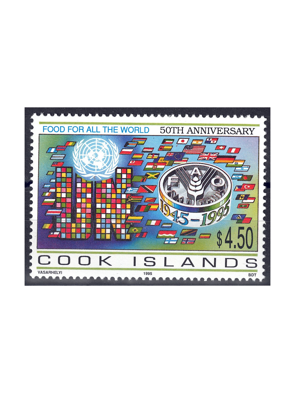 COOK ISLANDS 1995 Anniversary FAO MNH**