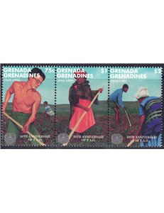 GRENADA GRENADINES 1995 Anniversario FAO 3v MNH**