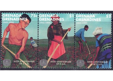 GRENADA GRENADINES 1995 Anniversary FAO 3v MNH**