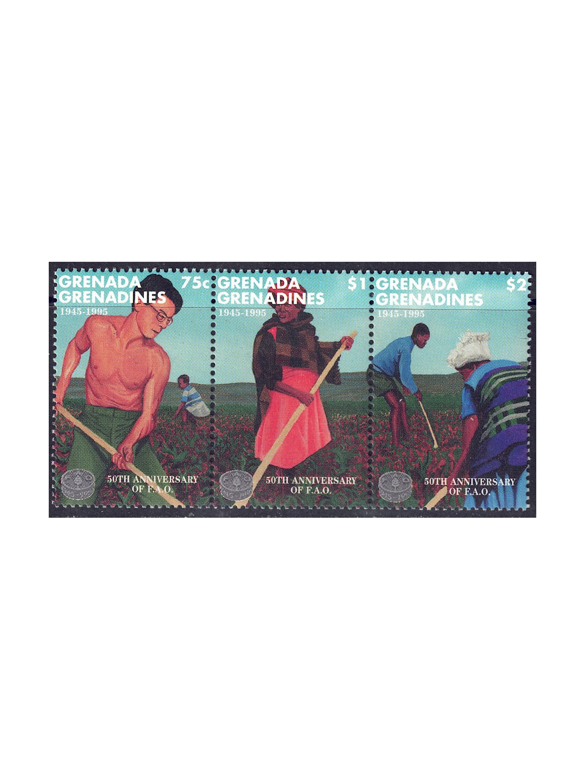 GRENADA GRENADINES 1995 Anniversary FAO 3v MNH**
