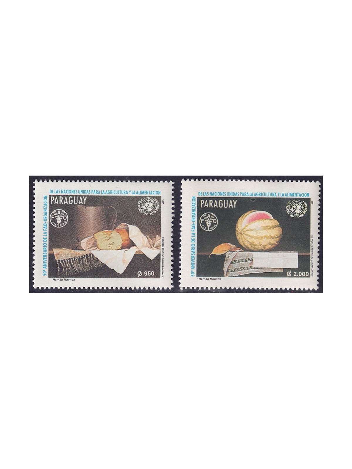 PARAGUAY 1995 Anniversary FAO 2v MNH**