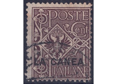 CRETA (LA CANEA) 1906 Serie ordinaria (1c bruno) us