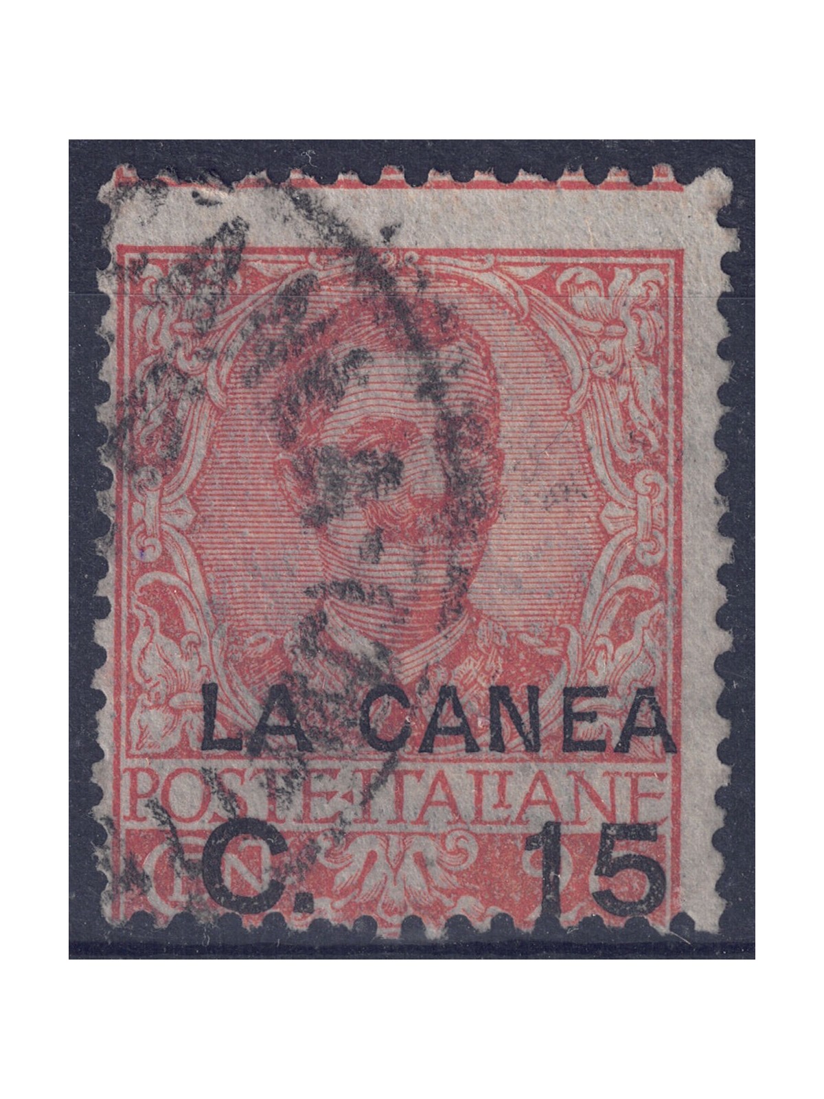 CRETA (LA CANEA) 1906 Serie ordinaria (15c su 20c arancio) us