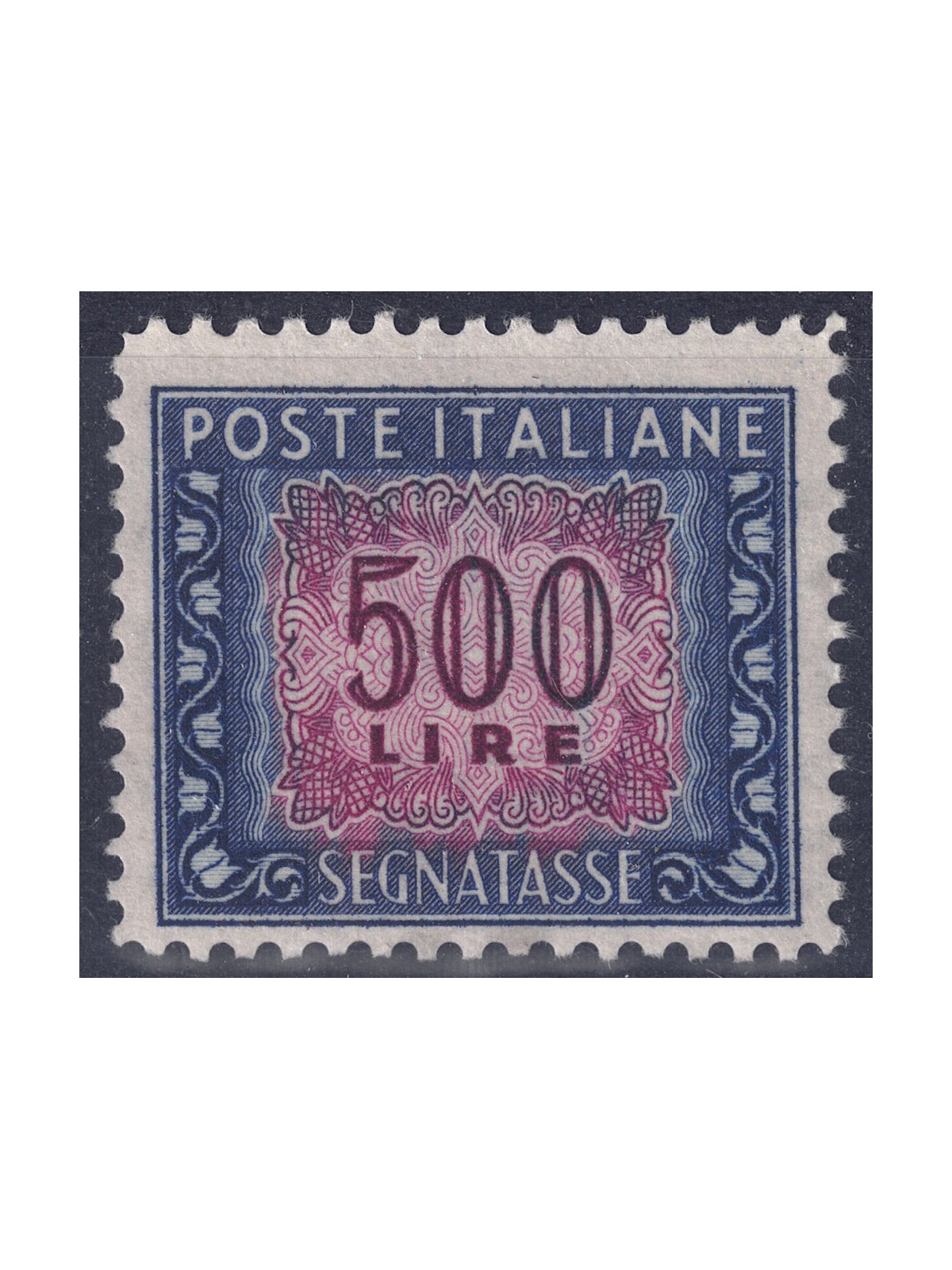 ITALY 1952 Postage Due £500 (2nd row wheel upside down) perforated 13¼x14 MNH**