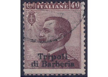 LEVANTE (TRIPOLI DI BARBERIA) 1909 Effigie 40c bruno us