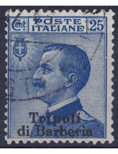 LEVANTE (TRIPOLI DI BARBERIA) 1909 Effigy 25c blue us