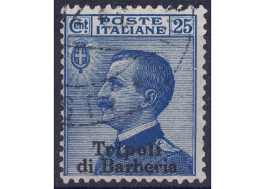 LEVANTE (TRIPOLI DI BARBERIA) 1909 Effigy 25c blue us