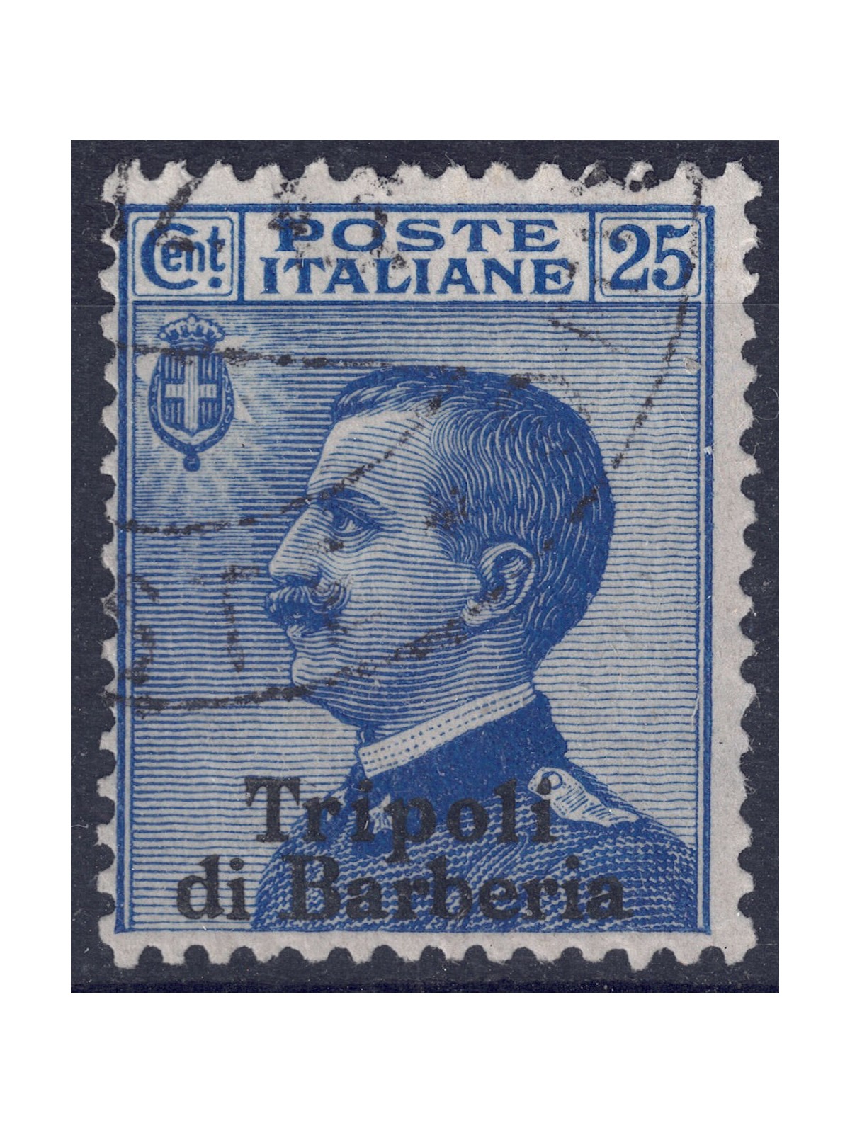 LEVANTE (TRIPOLI DI BARBERIA) 1909 Effigy 25c blue us