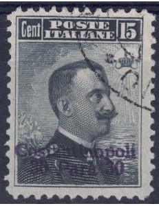 LEVANTE (CONSTANTINOPLE) 1909-11 Effigy 30 para su 15c ardesia us