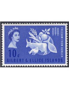 GILBERT & ELLICE ISLANDS 1963 Campaign Against Hunger MNH**