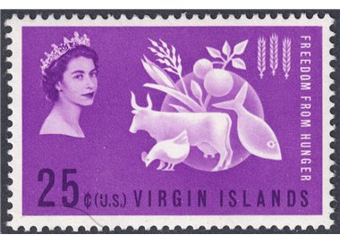 ISOLE VERGINI 1963 Campagna contro la fame MNH**