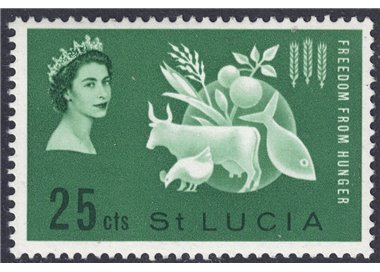 ST. LUCIA 1963 Campaign against hunger MNH**