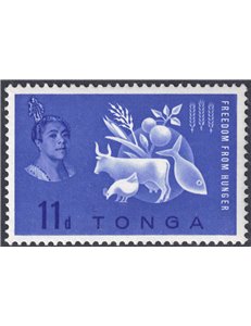 TONGA 1963 Campagna contro la fame MNH**