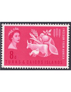 TURKS E CAICOS 1963 Campagna contro la fame MNH**