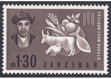 ZANZIBAR 1963 Campaign against hunger MNH**