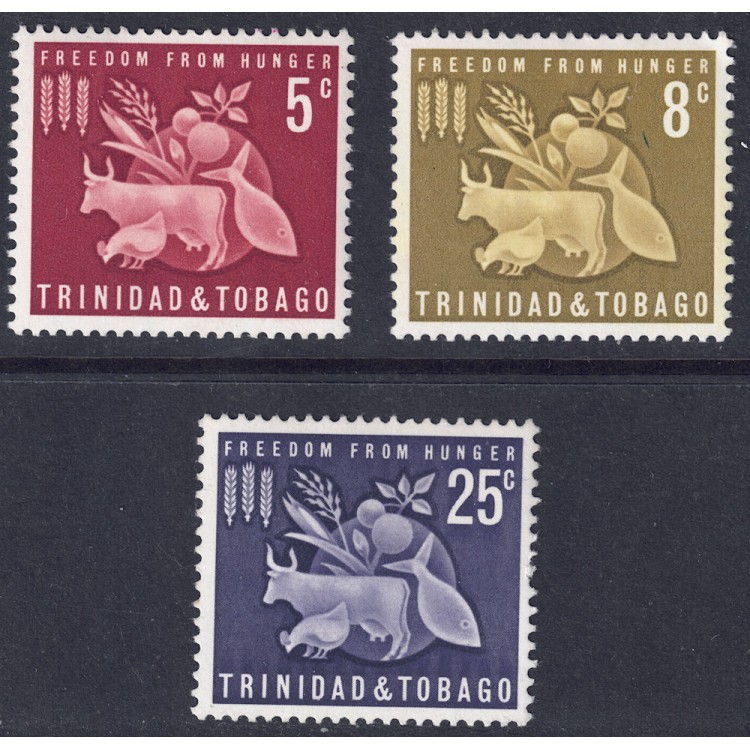 TRINIDAD & TOBAGO 1963 Campaign against hunger 3v MNH**