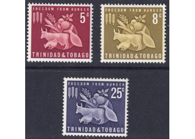 TRINIDAD & TOBAGO 1963 Campagna contro la fame 3v MNH**