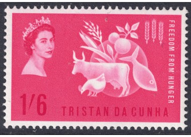 TRISTAN DA CUNHA 1963 Campagna contro la fame MNH**