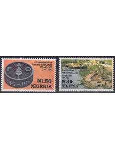 NIGERIA 1995 Anniversary FAO 2v MNH**