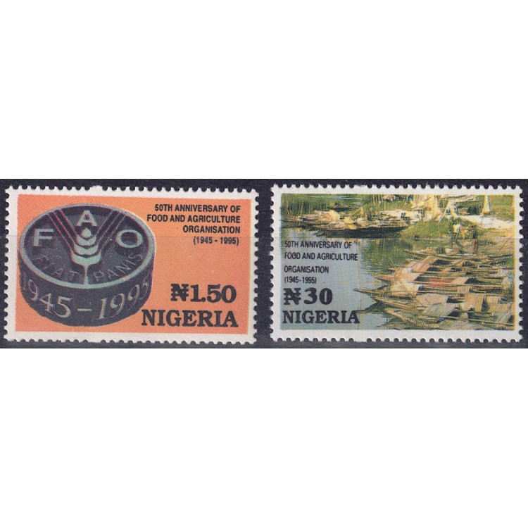 NIGERIA 1995 Anniversary FAO 2v MNH**