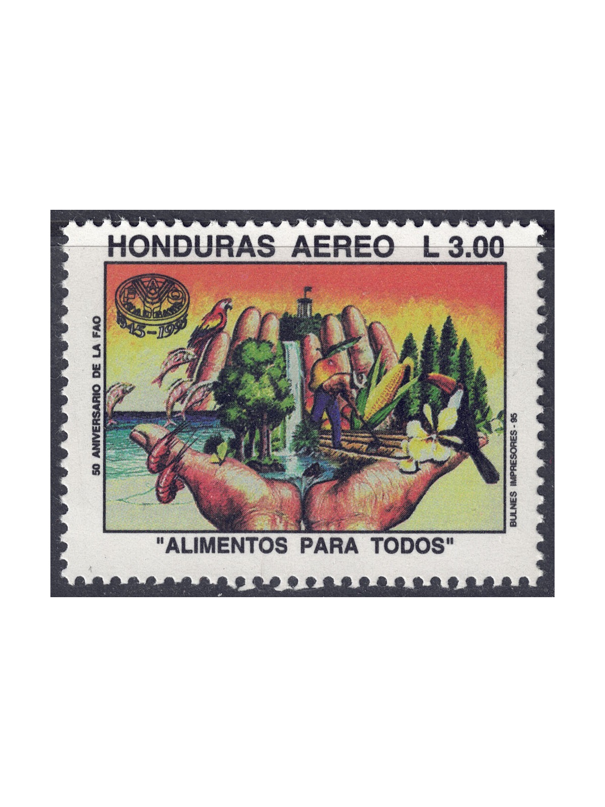 HONDURAS 1995 Anniversary FAO MNH**