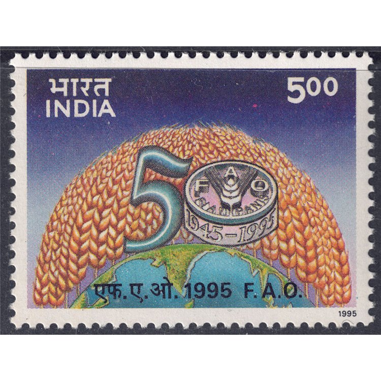 INDIA 1995 Anniversary FAO MNH**