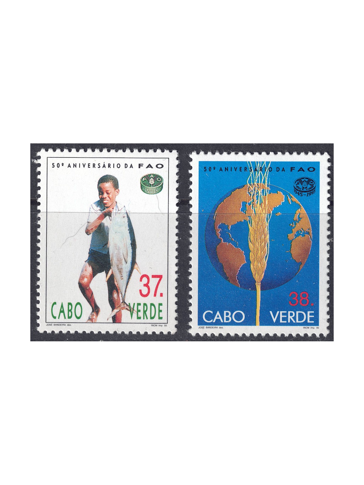 CAPO VERDE 1995 Anniversario FAO 2v MNH**