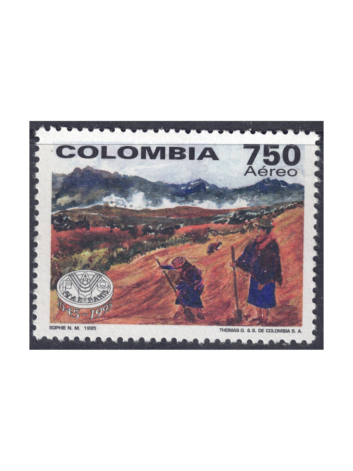 COLOMBIA 1995 Anniversary FAO MNH**