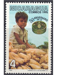 NICARAGUA 1995 Anniversario FAO MNH**