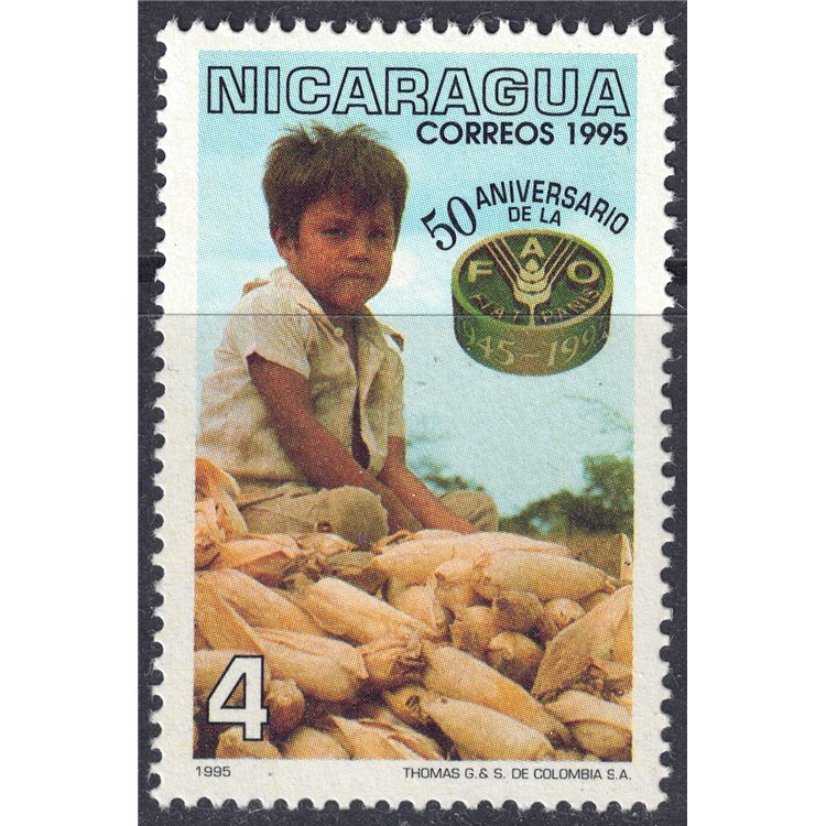 NICARAGUA 1995 Anniversary FAO MNH**