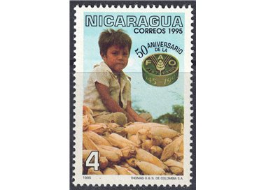 NICARAGUA 1995 Anniversario FAO MNH**
