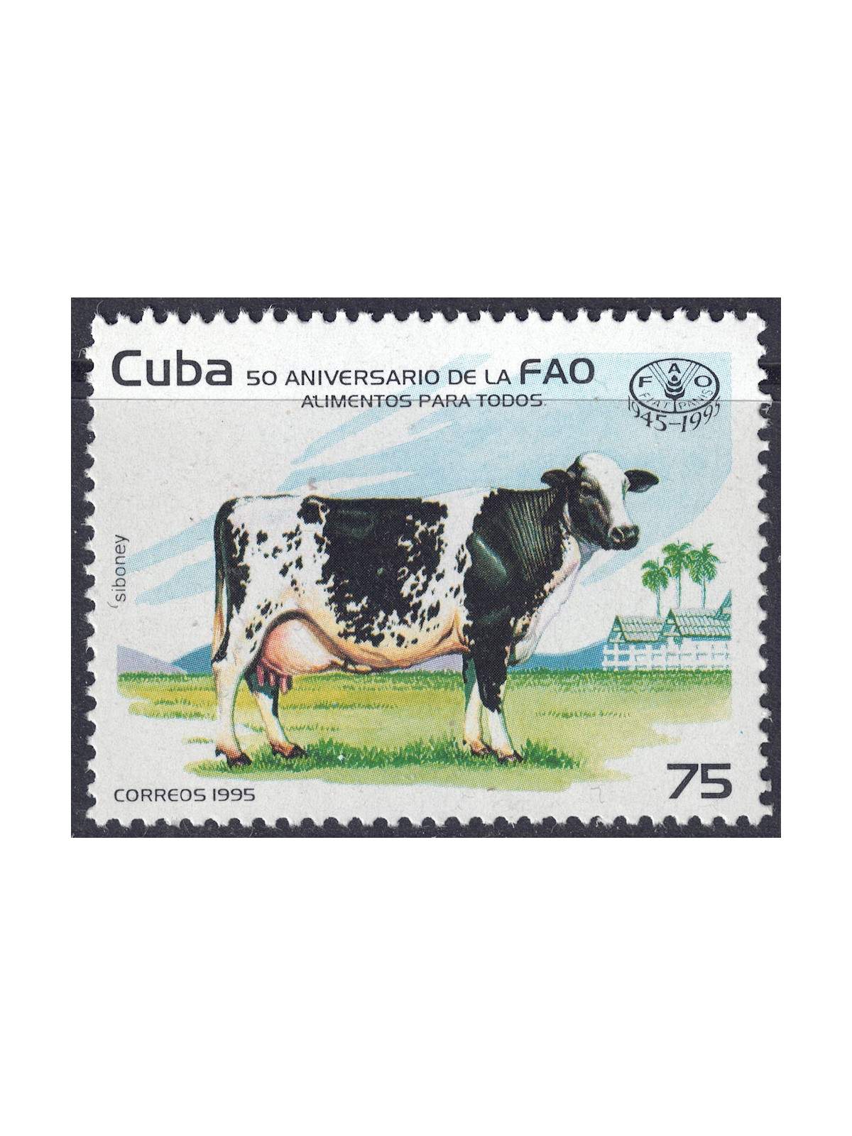 CUBA 1995 Anniversario FAO MNH**
