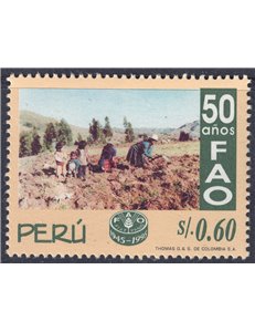 PERU 1995 Anniversary FAO MNH**