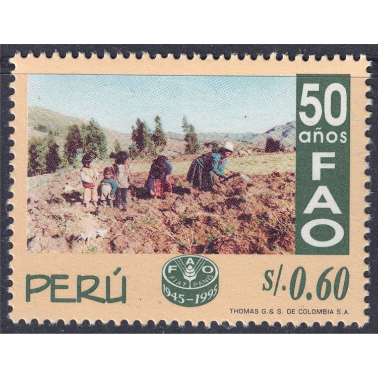 PERU 1995 Anniversary FAO MNH**