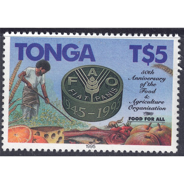 TONGA 1995 Anniversario FAO MNH**