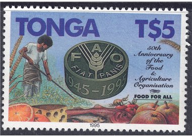 TONGA 1995 Anniversario FAO MNH**