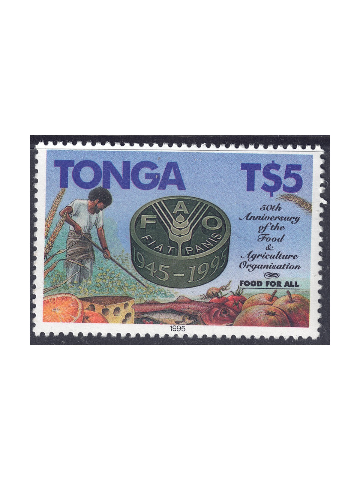 TONGA 1995 Anniversary FAO MNH**