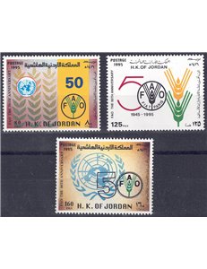 JORDAN 1995 Anniversary FAO 3v MNH**