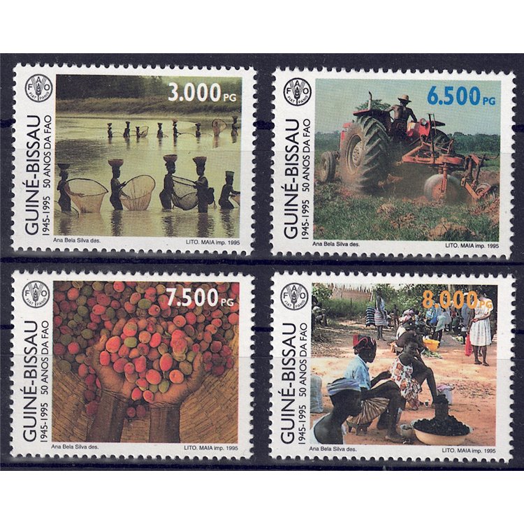GUINEA BISSAU 1995 FAO Anniversary 4v MNH**