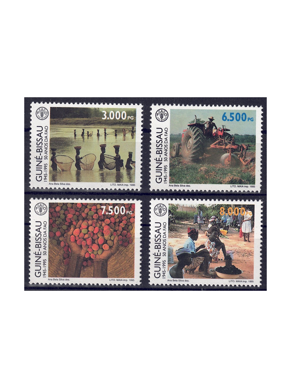GUINEA BISSAU 1995 FAO Anniversary 4v MNH**