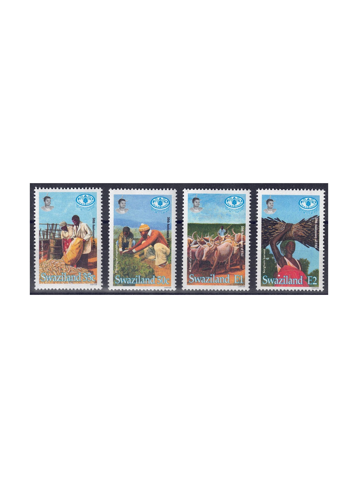 SWAZILAND 1995 Anniversary FAO 4v MNH**